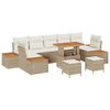 vidaXL Conjunto de Sof&aacute; de Jardim 10 unid. 9-N&uacute;mero de lugares Bege