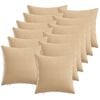 vidaXL Capa almofada 12 unid. HEERLEN Creme 40 x 40 cm Tecido