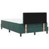 vidaXL Cama Box Spring LED com led Verde Escuro 120 x 200 cm Veludo