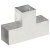 vidaXL Base para poste em forma de T 101x101 mm metal galvanizado