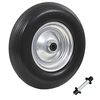 vidaXL Roda de carrinho de m&atilde;o com eixo PU s&oacute;lido 4.00-8 390 mm