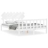 vidaXL Cama sem colch&atilde;o 140x200 cm madeira de pinho maci&ccedil;a branco