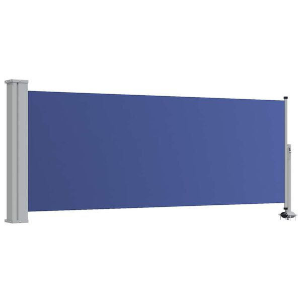 vidaXL Toldo lateral retr&aacute;til para p&aacute;tio 100x300 cm azul