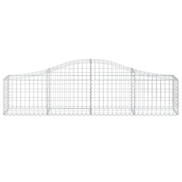 vidaXL Cestos gabião arqueados 14pcs 200x30x40/60 cm ferro galvanizado