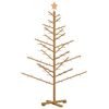vidaXL &Aacute;rvore de Natal de Madeira com suporte Castanho 150 cm