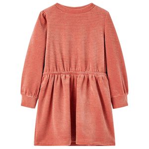 Vestido de manga comprida p/ crian&ccedil;a rosa-m&eacute;dio 92
