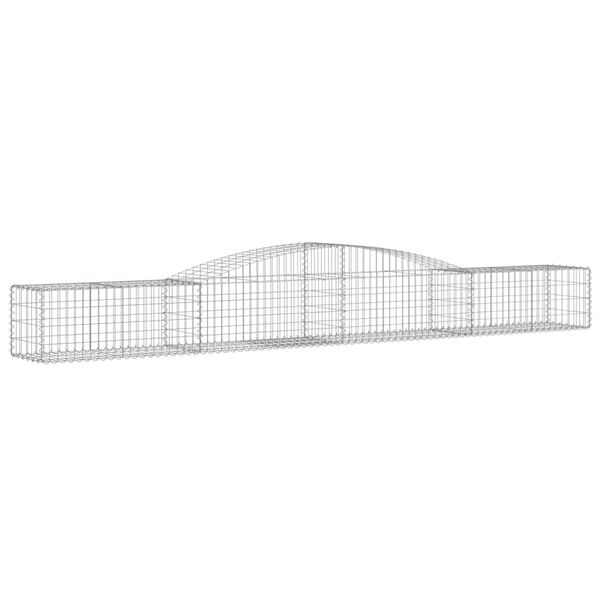 vidaXL Cestos gabião arqueados 3 pcs 400x50x40/60 cm ferro galvanizado