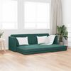vidaXL Sof&aacute;-cama de ch&atilde;o 200cm Verde Escuro Veludo