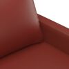 vidaXL Poltrona 60 cm couro artificial vermelho tinto