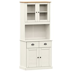 vidaXL Arm&aacute;rio alto VIGO 78x40x175 cm madeira de pinho maci&ccedil;a branco