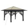 vidaXL Gazebo com 4 Laterais 3,3 x 3,3 m Creme e Antracite