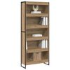 vidaXL Gabinete de Livros 2 pcs Carvalho Artesanal 80 x 30 x 155 cm