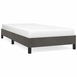 vidaXL Estrutura de cama sem colch&atilde;o 80x200 cm veludo cinzento-escuro