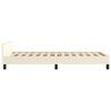 vidaXL Estrutura de cama c/ cabeceira couro artificial 80x200 cm creme