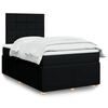 vidaXL Cama boxspring com colch&atilde;o 120x190 cm tecido preto