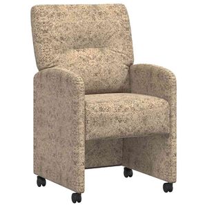 vidaXL Cadeiras de Jantar com Rodas com rodas 2 pcs Cinzento-claro