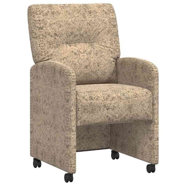 vidaXL Cadeiras de Jantar com Rodas com rodas 2 pcs Cinzento-claro