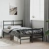 vidaXL Estrutura de cama com cabeceira e p&eacute;s 120x190 cm metal preto