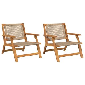 vidaXL M&oacute;veis de Jardim 2 pcs Bege 67 x 78 x 73 cm