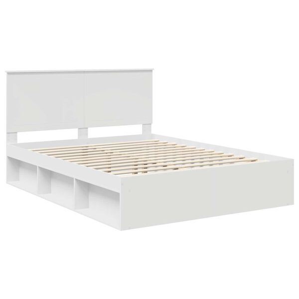 vidaXL Estrutura da Cama com cabeceira Branco 150 x 200 cm
