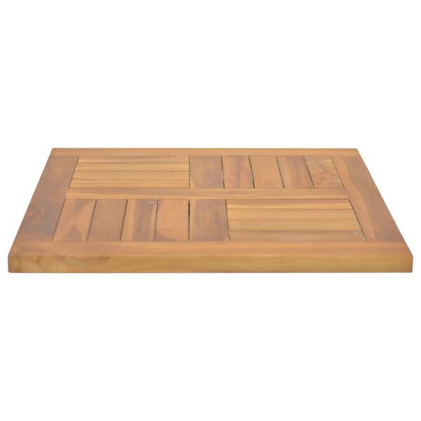 vidaXL Tampo de mesa quadrado 50x50x2,5 cm madeira de teca maci&ccedil;a
