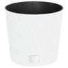 vidaXL Vaso com interior remov&iacute;vel 15 / 15,3 L vime PP branco