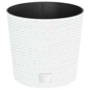 vidaXL Vaso com interior remov&iacute;vel 15 / 15,3 L vime PP branco