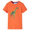 T-shirt de crian&ccedil;a laranja-brilhante 140