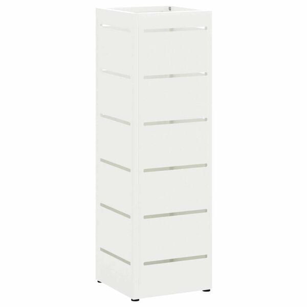 vidaXL Suporte de Guarda-Sol Branco 15,5 x 15,5 x 49 cm A&ccedil;o