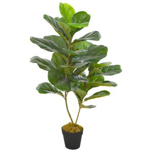 vidaXL Planta figo folhas de violino artificial com vaso 90 cm verde
