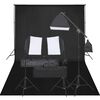 vidaXL Kit de est&uacute;dio fotogr&aacute;fico com conjunto de ilumina&ccedil;&atilde;o e fundo