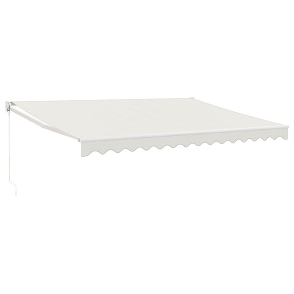 vidaXL Toldo retr&aacute;til 4,5x3 m tecido e alum&iacute;nio cor creme