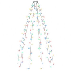 vidaXL Cord&atilde;o de luzes &aacute;rvore de Natal 150 luzes LED 150 cm colorido