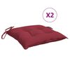 vidaXL Almofad&otilde;es m&oacute;veis de paletes 2 pcs tecido oxford vermelho-tinto