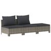 vidaXL 7 pcs conjunto lounge de jardim c/ almofad&otilde;es vime PE cinzento
