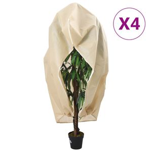 vidaXL Coberturas para plantas com fecho 4 pcs 70 g/m&sup2; 2,36x2 m