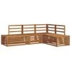vidaXL Conjunto de Sof&aacute;s para Exterior 4 Pe&ccedil;a Natural