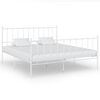 vidaXL Estrutura de cama 140x200 cm metal branco