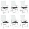 vidaXL Almofadões p/ cadeiras de jardim 6 pcs tecido oxford antracite