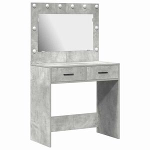 vidaXL Mesa de vestir Cinzento 78,5 x 41 x 135 cm Derivados de Madeira