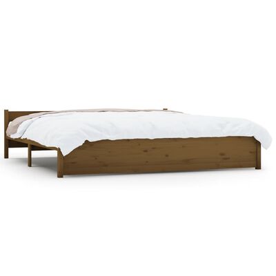 vidaXL Estrutura de cama super king 180x200 cm madeira castanho-mel