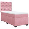 vidaXL Cama com molas/colch&atilde;o 90x190 cm veludo rosa