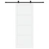 vidaXL Porta Deslizante Branco e Preto 93 x 232 cm