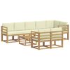 vidaXL Conjunto de Sof&aacute;s para Exterior 9 unid. Branco e Creme