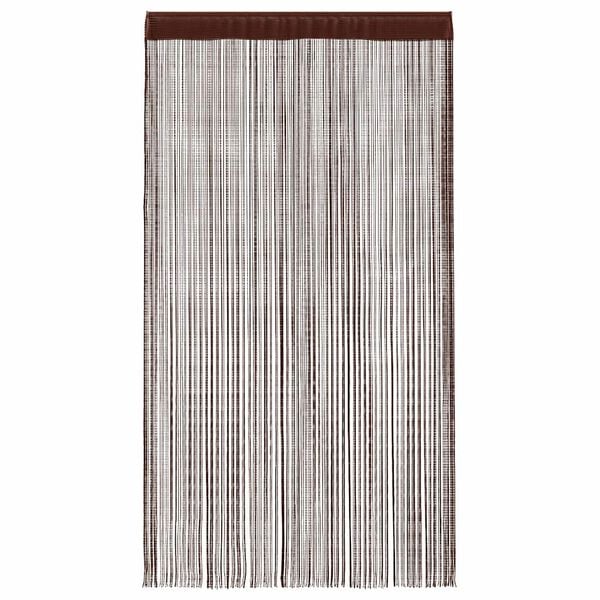 vidaXL Cortinas de fios 2 pcs 100x250 cm castanho