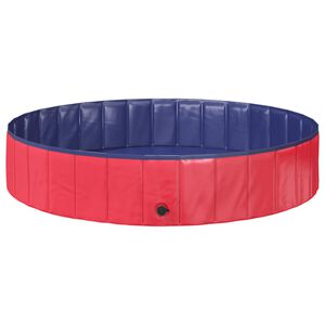 vidaXL Piscina Infantil &Oslash; 160 x 30 cm Redondo para Vermelho e Azul
