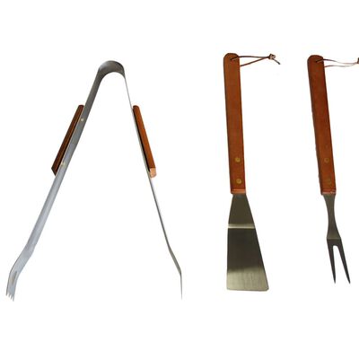Conjunto de ferramentas para churrasco com 3 peças