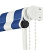 vidaXL Toldo retr&aacute;til 150x150 cm azul e branco