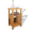 vidaXL Mesa de apoio c/ suporte revistas 27x35x55 cm carvalho maci&ccedil;o