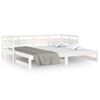 vidaXL Sofá-cama de puxar 2x(90x200) cm pinho maciço branco